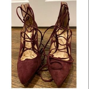 Vince Camuto Burgundy Lace up heels